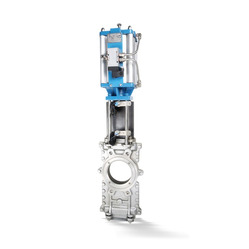Pneumatic Actuated Knife Gate Valve, A351 CF8M, DN150, PN10