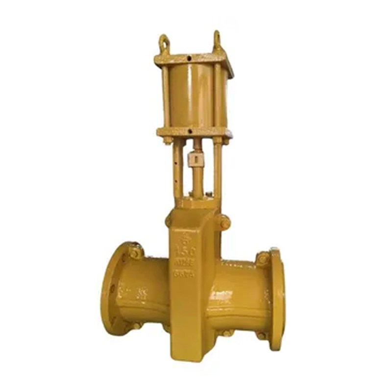 Pneumatic Actuated Pinch Valve, ASTM A126 B, 6 Inch, 150 LB
