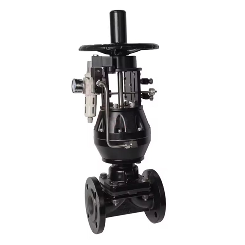 Pneumatic Diaphragm Valve with Handwheel, Ductile Iron, DN32