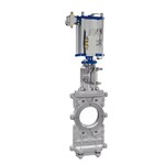 Pneumatic Knife Gate Valve, ASTM A351 CF8, DN100, PN10, 4 IN