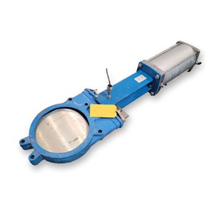 Pneumatic Knife Gate Valve, GGG40, DN350, PN10, 14 IN, CL150