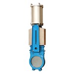 Pneumatic On-Off Knife Gate Valve, Ductile Iron, GGG40, PN10