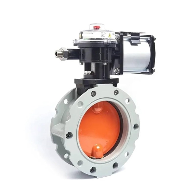 Pneumatic Powder Butterfly Valve, Aluminum Alloy, 4-16 IN