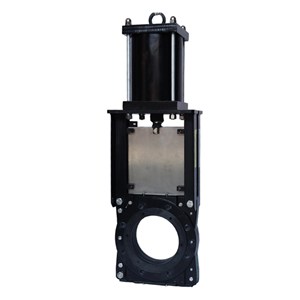 Pneumatic Slurry Knife Gate Valve, DI GGG40, 6 Inch, CL150