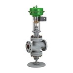Pneumatic Three Way Control Valve, A216 WCC, 6 Inch, 150 LB