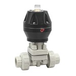 PPH Diaphragm Valve, DN25, PN6, 1 Inch, Pneumatic Actuated