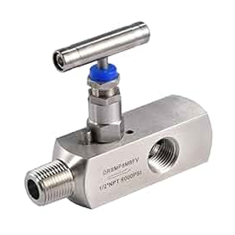 Pressure Gauge Needle Valve, SS 316, 6000 PSI, NPT Threaded
