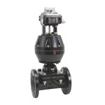 PVDF Diaphragm Valve, DN25, PN10, Pneumatic, with Limit Switch
