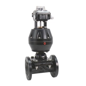 PVDF Diaphragm Valve, DN25, PN10, Pneumatic, with Limit Switch