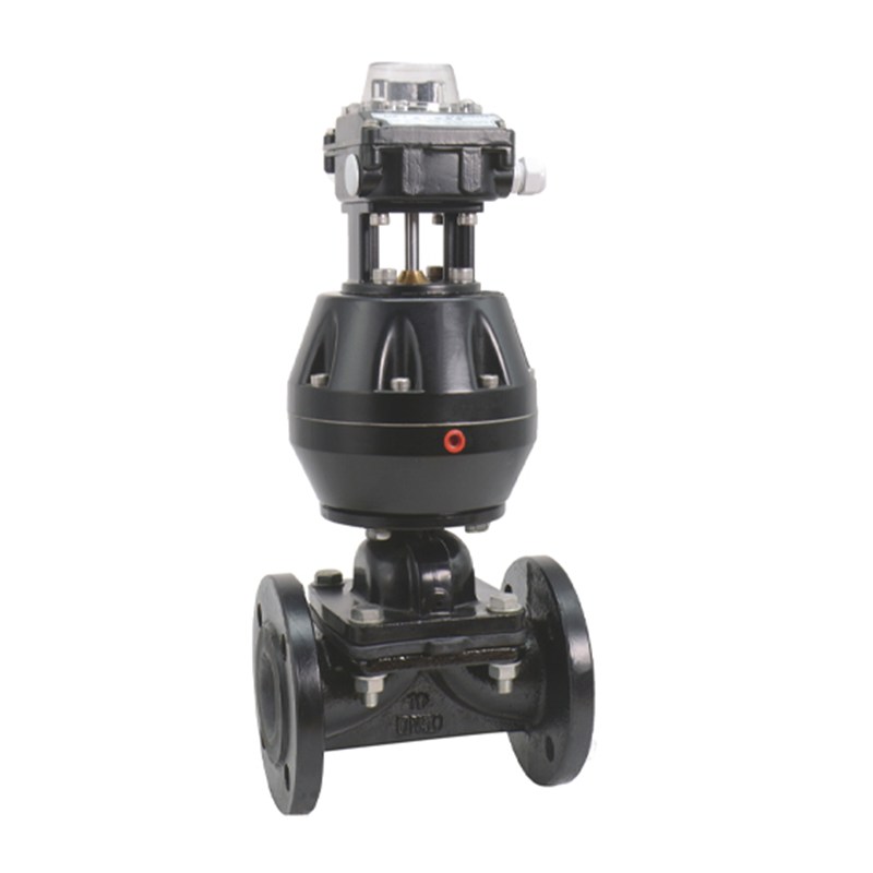 PVDF Diaphragm Valve, DN25, PN10, Pneumatic, with Limit Switch