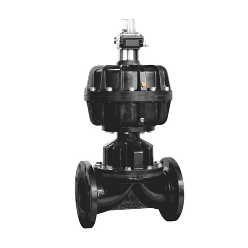 Rubber Lined Diaphragm Valve, Ductile Iron, DN150, Pneumatic