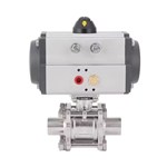 Sanitary Air Ball Valve Actuator Pneumatic Control Motorized Valves