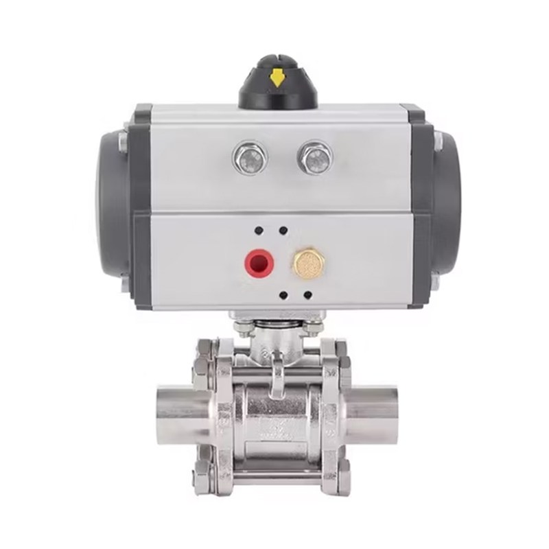 Sanitary Air Ball Valve Actuator Pneumatic Control Motorized Valves