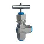 SS 304 Angle Needle Valve, 1/2 Inch, DN15, PN320, Male NPT