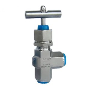 SS 304 Angle Needle Valve, 1/2 Inch, DN15, PN320, Male NPT