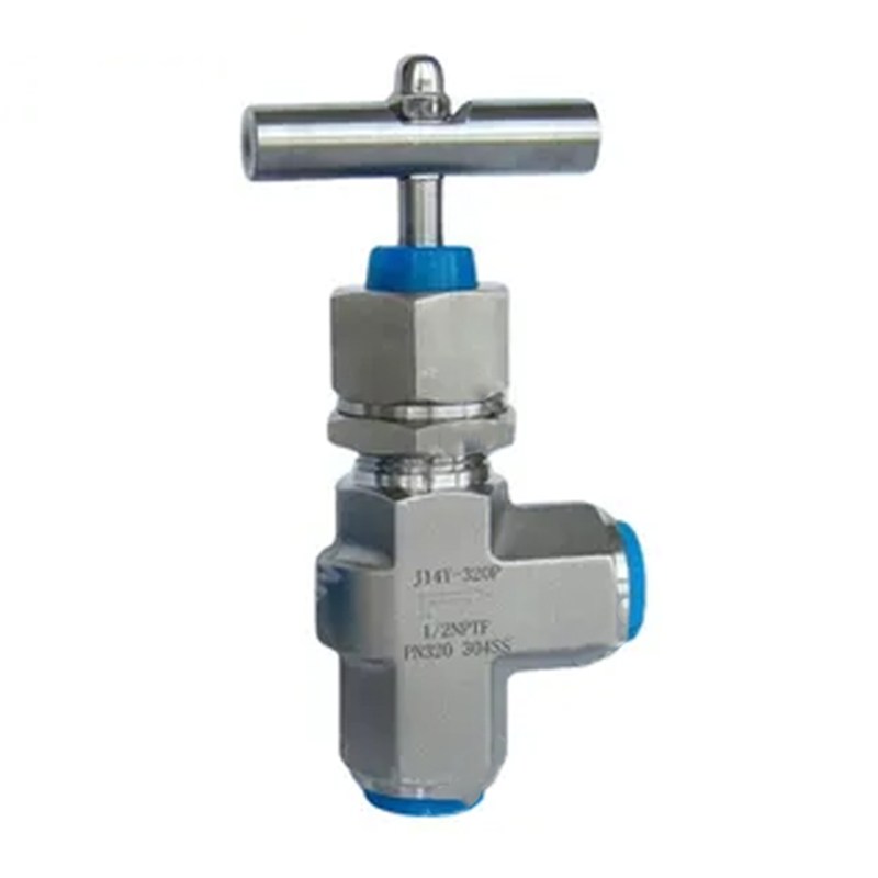 SS 304 Angle Needle Valve, 1/2 Inch, DN15, PN320, Male NPT