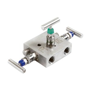 SS 316 Manifold Valve, 3 Way, 1/2 Inch, 6000 PSI, FNPT End