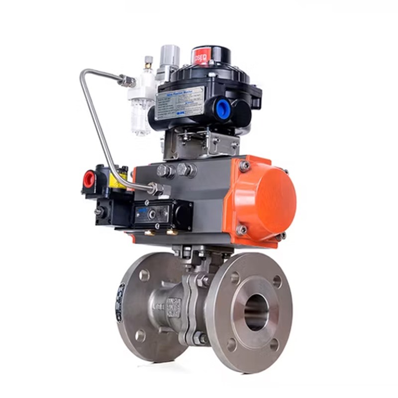 Stainless Steel CF8/CF8M Wafer Segmented Float/Floating Brass 3 Way Ball Valve with Pneumatic Actuator Industrial Control / Globe Valve Pinch Valve