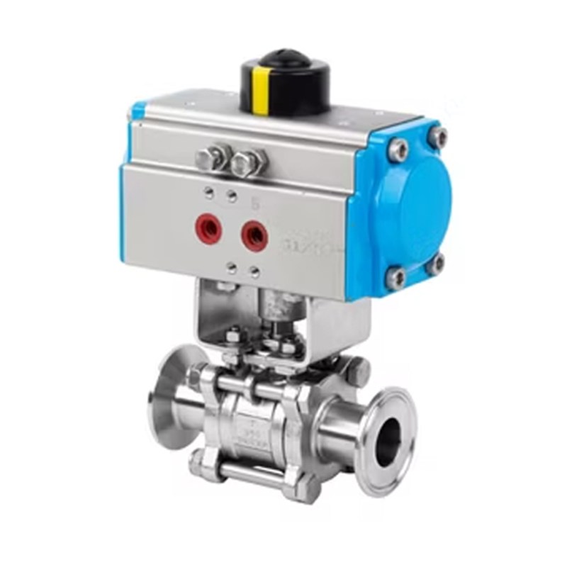 Stainless Steel Sanitary Hygienic Pneumatic Actuator Ball Valve