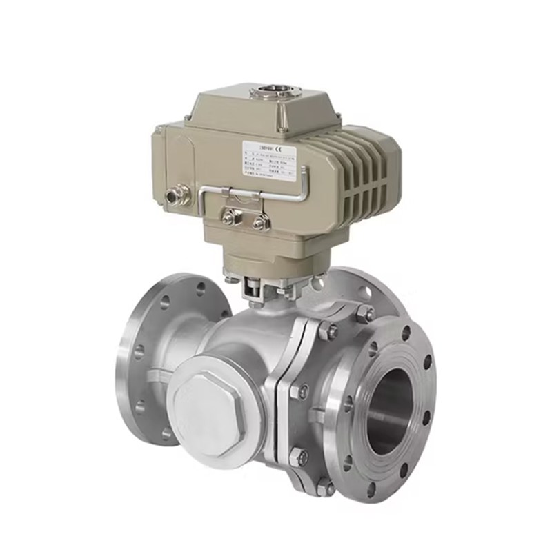 T-Type/L-Type Three-Way Flanged Ball Valve with Electric Actuator