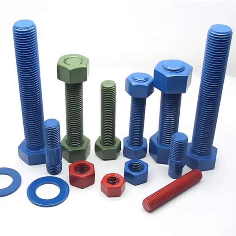 Teflon Coated Stud Bolts & Nuts, Grade 8.8, B7, 2H, M10-M48
