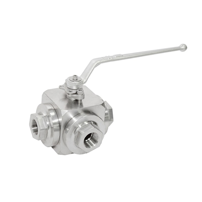 Three Way Ball Valves, ASME B16.34, A182 F304, 800 LB, FNPT