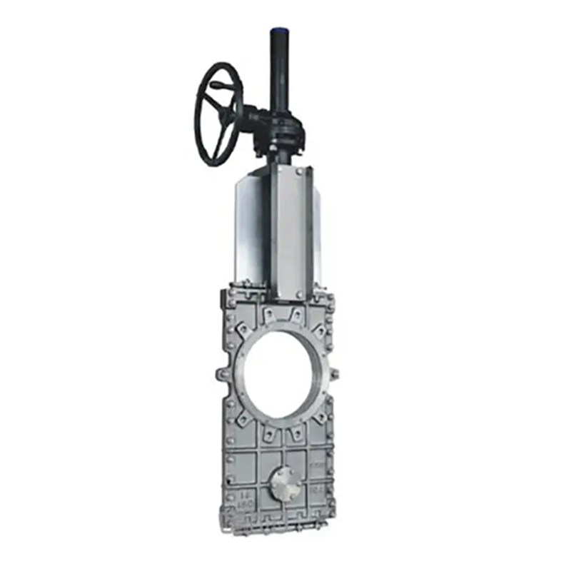 Wafer Knife Gate Valve, A351 CF8, 14 Inch, CL150, Bevel Gear