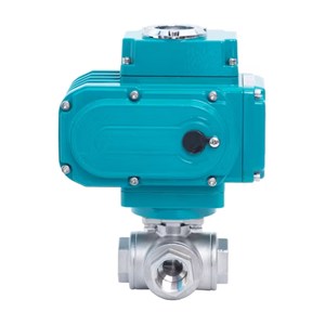 Wholesale Electric L/T Port Type Stainless Steel Wcb Duplex Steel PTFE Motorized Thread Float Ball Valve with Double Acting / Spring Return Pneumatic Actuator