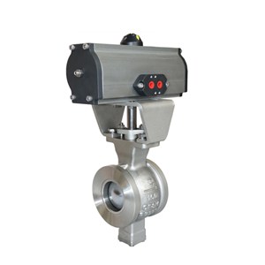 ASTM A351 CF8M Segment Ball Valve, 3 Inch, CL150, Pneumatic