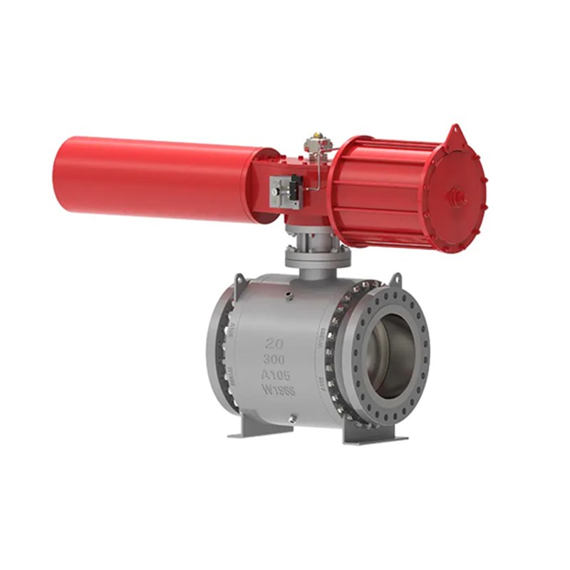 Pneumatic Actuated Ball Valves, API 6D, A216 WCB, 20IN, CL300